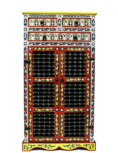 Moroccan painted sideboard - moroccan,