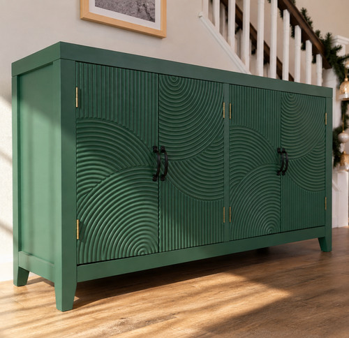 Wooden carved sideboard buffet - wooden,